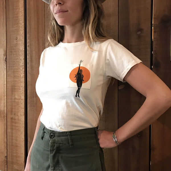 Alison wearing a T-Shirt by Filthmart for Wonder Valley